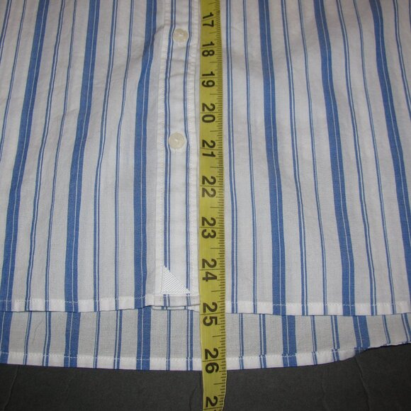 UNTUCKiT Womans Long Sleeve Size 8 Cotton Spandex Blend White Striped - Picture 6 of 6